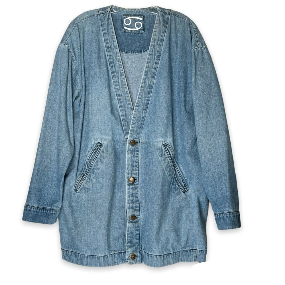Sixty-Nine 69 World Wide Clothing Oversized Denim Coat Unisex RARE FIND M/L
